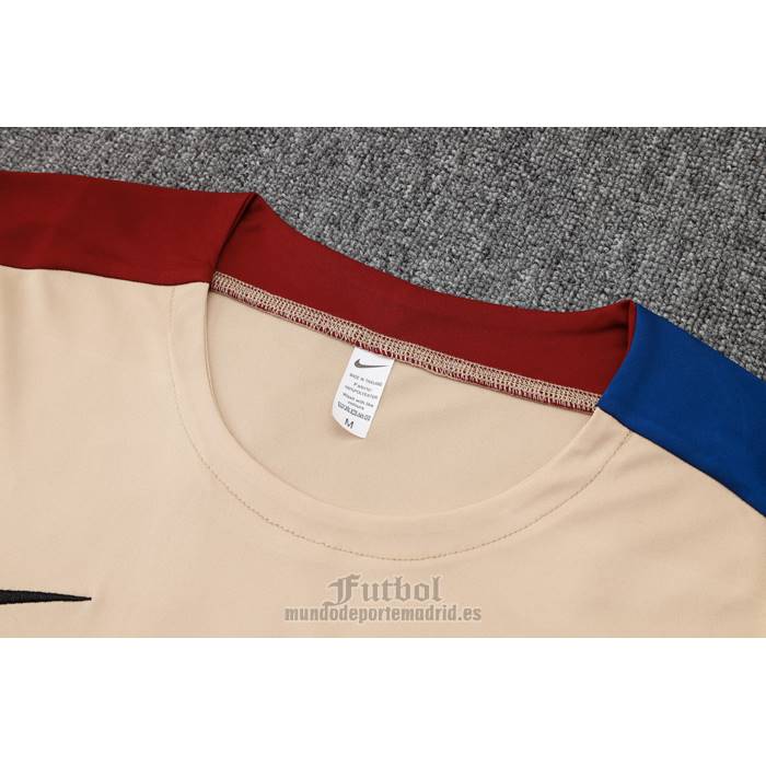 Chandal del Barcelona Manga Corta 2024-2025 Amarillo - Pantalon Corto